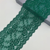 Dentelle élastique extensible en maille de 15 cm pour sous-vêtements féminins tricotés, avec un design de col, comme accessoire pour bordure en dentelle