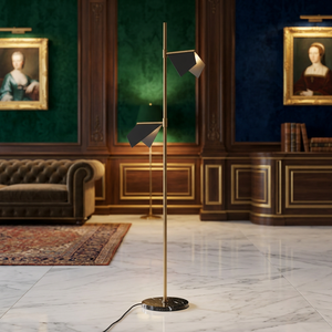 Lámpara de pie de metal con base redonda de mármol de latón AK en latón y lámpara de diseño atractivo con acabado negro para decoración de oficina/Decoración de dormitorio - Product Image 3