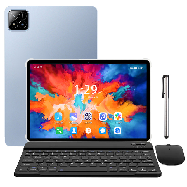 Cheap New 10.1 Inch Android 13 Tablet PC Phone Call Features 12GB+512GB Wi-Fi 128GB Memory for Kids Professionals Used Condition