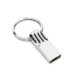 Clé USB en métal avec porte-clés USB 2.0 Pendrive 128GB 64GB 32GB 16GB 8GB Memory Stick Stockage portable en vente