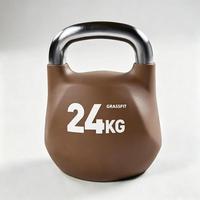 Kettlebell HRX 32 kg, poignée en acier électroplaqué, monobloc, noyau en fonte moulée sous pression, pour entraînement fonctionnel de force, utilisation en salle de sport