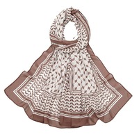 Vente en gros Hijab léger personnalisé de haute qualité à motif de fleurs voiles Hijab d'été tissé en mousseline de soie pour femmes musulmanes
