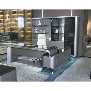 Modern Luxury PVC Executive Office <b>Desk</b>-Designer Corner L-Shaped Modular <b>Desk</b> for Boss - Product Image 4