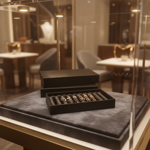 <span class=keywords><strong>2026</strong></span> Design Großhandel Schwarz-Weiß Karton Ringhalter mit Fächern zur Aufbewahrung und Präsentation von Schmuck für Geschäfte - Product Image 6