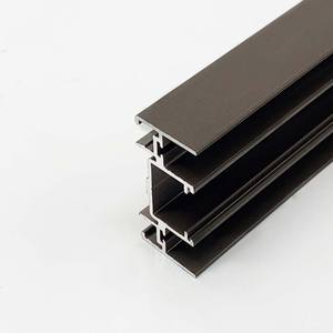 Portes et fenêtres en aluminium 6063, profilé d'extrusion anodisé, cadre métallique coulissant étroit et fin, alliage de verre, intérieur moderne, adapté - Product Image 1