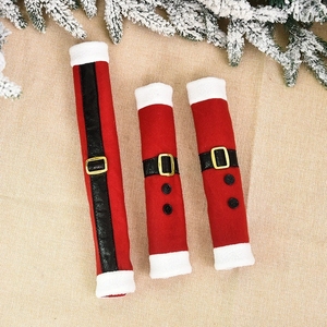 Ensemble de housses de poignées d'appareils électroménagers en tissu brossé pour Noël, pour réfrigérateur, four à micro-ondes et tiroirs, décoration festive de cuisine - Product Image 5