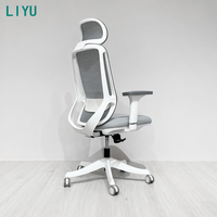 Chaise de bureau ergonomique contemporaine LIYU en maille, dossier haut avec soutien lombaire, pivotante, pour usage scolaire, personnel et cadres
