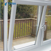 Estilo moderno Precio de fábrica Personalizado Insonorizado Triple Low-e Glass UPVC Tilt Turn Windows para dormitorio Rejilla a prueba de viento