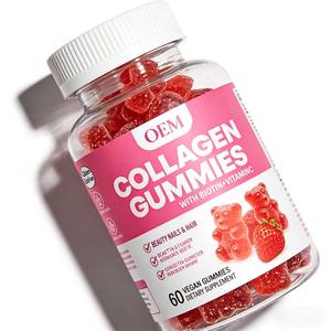 Produits de beauté véganes personnalisés sans sucre, gommes au collagène et à la biotine, antioxydants pour cheveux, peau et ongles, faible MOQ, soutien - Product Image 3