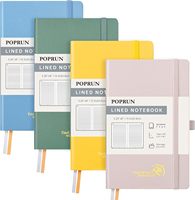 Carnet A5 à couverture rigide en cuir PU Pied de page Ligne détachable Sac en papier Bande élastique Journal de 128 pages Journal d'entreprise Logo personnalisé