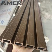 Panneau mural extérieur en composite bois-plastique (WPC) Amer Wholesale, panneau de plafond, revêtement mural cannelé extérieur