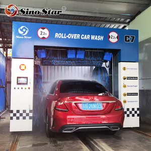 Full computer control portable high pressure car washer/ rollover car washing machine systems fully automatic from Sino Star C7