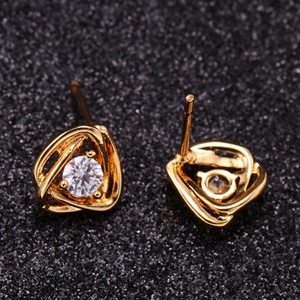 جودة عالية الفولاذ المقاوم للصدأ المجوهرات الكلاسيكية مكعب زركونيا القرط الجنيه الإسترليني عشيق للفتيات - Product Image 5