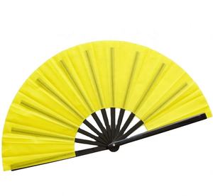 Ventilador de mano de seda de plástico grande de Kung Fu Tai Chi de fabricantes chinos rojos 33Cm para favores de fiesta - Product Image 5