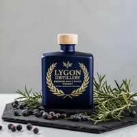 Luxe 500ml vierkante super-flint glazen fles met aangepaste doosverpakking Whisky Vodka Brandy Sterkedrank Lege likeurfles Groothandel