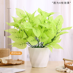 ต้นไม้ประดิษฐ์ในกระถาง ใบสีส้ม พลาสติก ตกแต่งภายในบ้าน สำนักงาน ของประดับตกแต่ง ขนาดเล็ก สมจริงสูง - Product Image 5