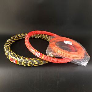 <span class=keywords><strong>Cinta</strong></span> Pasacables Triple Trenzada Amarilla y Negra <span class=keywords><strong>de</strong></span> 4.5mm x 20m, Material PET, para Pasar Cables a Través <span class=keywords><strong>de</strong></span> Paredes, para Electricistas - Product Image 2