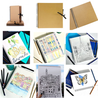 Libro de bocetos de papel kraft personalizado, A3, A4, A5, A6, espiral, dibujo, bocetos, venta al por mayor
