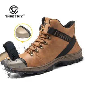 Nhà máy cao su MD đế ngoài Splash-proof thép Toe thời trang giày an toàn cho nam giới Trọng lượng nhẹ thoáng khí xây dựng giày an toàn