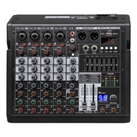TDS série 4/6/8CH petite console de mixage USB avec effets BT/99 DSP/1 entrée AUX/2 voies stéréo/7 EQ marque/enregistrement/MP3