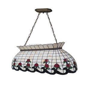 Lámpara Colgante Tiffany de 32'' para Mesa de Billar, Lámpara de Araña de Vidrio con 6 Luces LED para Mesa de Póker - Product Image 6