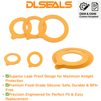 Joint plat en silicone Dlseals, sur mesure, qualité alimentaire, résistant aux hautes températures et aux produits chimiques, pour équipement alimentaire et de boissons, raccords de tuyauterie, OEM