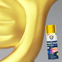 GORVIA P401G 400ml Séchage rapide 319 #   Peinture aérosol chromée pour voiture, couleur or brillant