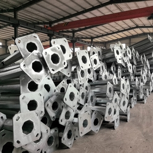 Ngoài Trời 6M 7M 8M 9m 10m 11m cực hình bát giác mạ kẽm nhúng nóng đường cao tốc năng lượng mặt trời ánh sáng đường phố chiếu sáng cực điện cực - Product Image 1