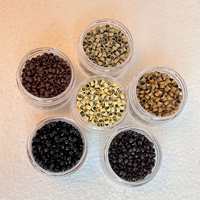Mit Silikon ausgekleidete Micro Link Bead Haar verlängerungen Copper Tubes Beads Locks Micro Rings für Echthaar verlängerungen