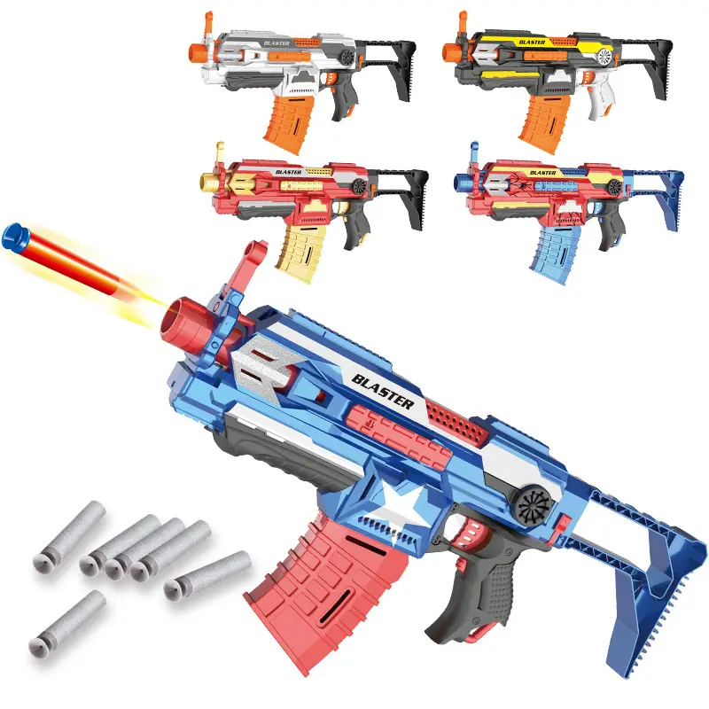 Wholesale hot sale soft bullet gun High quality safety toy gun Electric nerfs guns for adult boy kids