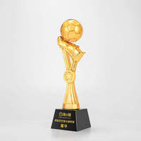 Fabricant Vente en gros Blanc Or Argent Bronze Cristal Football Trophée Résine Football Championnat Trophée Crystal Award Trophy