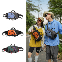 Sac bandoulière unisexe multicolore en nylon imperméable, grande capacité, sac de cyclisme fonctionnel, sac à bandoulière décontracté et tendance