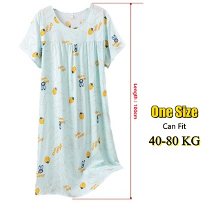 Nuova <span class=keywords><strong>Camicia</strong></span> <span class=keywords><strong>da</strong></span> <span class=keywords><strong>Notte</strong></span> Estiva <span class=keywords><strong>da</strong></span> Donna, Casual, Sottile, a Maniche Corte, con Scollo a V, Stampa alla Moda, Comoda per Casa - Product Image 3