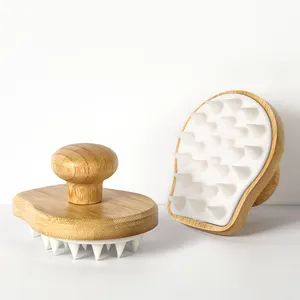 Multifunzionale in Silicone di bambù massaggio Shampoo spazzola per la pulizia all'ingrosso