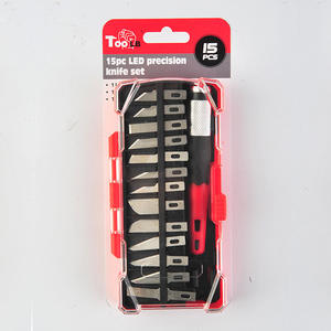 Ensemble de 15 couteaux à découper Lixin Tools en acier inoxydable à lame droite pour travaux de précision et de détail - Product Image 3