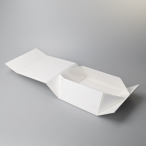20*18*8cm Textur papier Weiße faltbare Geschenk <span class=keywords><strong>box</strong></span> mit Magneten - Product Image 5