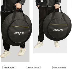 Sac à dos pour cymbales classique 22 pouces en toile cirée résistante à l'eau, fabriqué sur mesure par une usine BSCI, avec poche avant - Product Image 5