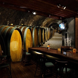Papel Tapiz 3D Moderno con Diseño de Bodega Europea, Barriles de Vino, para Hogar, Fácil de Instalar, para Restaurantes Occidentales, Bares de Cerveza - Product Image 4