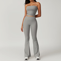 Ensembles de yoga d'entraînement pour femmes personnalisé de haute qualité deux styles sans couture de gymnastique Fitness vêtements de sport pour femmes