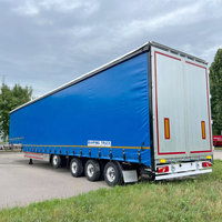 Semi-remorque à rideaux latéraux 4 essieux 40T 13,6m pour le transport de marchandises