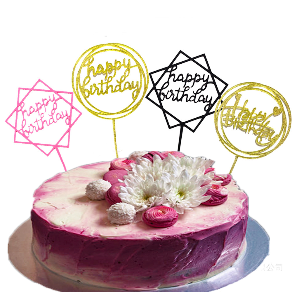 Оптовая продажа, акция, заводская цена, индивидуальный дизайн, акриловая лазерная резка, торт на день рождения