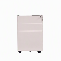 Armoire de rangement métallique mobile moderne et écologique à 3 tiroirs avec roulettes pour bureau à domicile, sous-sol, classement de courrier, école, entrepôt