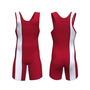 Tùy chỉnh Đấu Vật <span class=keywords><strong>SINGLET</strong></span> cho nam giới | Đỏ trắng một mảnh thể thao cho đào tạo, phòng tập thể dục, hoặc chiến đấu - Product Image 2