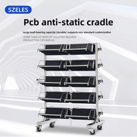 Chariot de rangement antistatique en acier inoxydable pour circuits imprimés et composants SMT, avec panier suspendu et chariot à bobines SMT