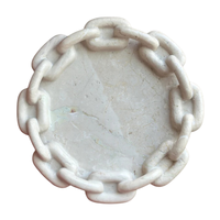 STONEKOCC Prix d'usine, plateau de rangement en marbre naturel sculpté, rétro, en travertin, pour chaîne de gravier, décoration de la maison