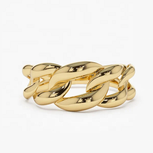 เครื่องประดับชั้นดี เงินแท้ 925 สร้อยคิวบาแบบฝังเพชร แหวนชุบทอง 14k ประดับเพชรแบบพาเว่ ปี 2024 สำหรับผู้หญิง - Product Image 6