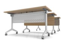 Table de conférence moderne pliable à roulettes, multi-usage, installation facile, plateau rabattable, pour école et bureau, mobilier de bureau - Grande Vente