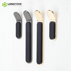 Cabinet Hardware Fancy Cabinet Handles Gold <strong>Black</strong> Zinc Alloy Furniture <strong>Door</strong> Pull Drawer Handles and <strong>Knobs</strong> for Kitchen Cabinets - Product Image 2