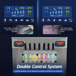 Qdmech thương mại sản xuất cao mềm phục vụ máy làm kem 4 + 3 hỗn hợp hương vị 7 hương vị máy bơm không khí điều kiện mới-cho nước sữa - Product Image 6