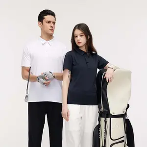 Özel logo baskı yaz erkekler ve kadınlar golf tenis kulübü üniformaları çabuk kuruyan giysiler iş ve eğlence polo gömlekler